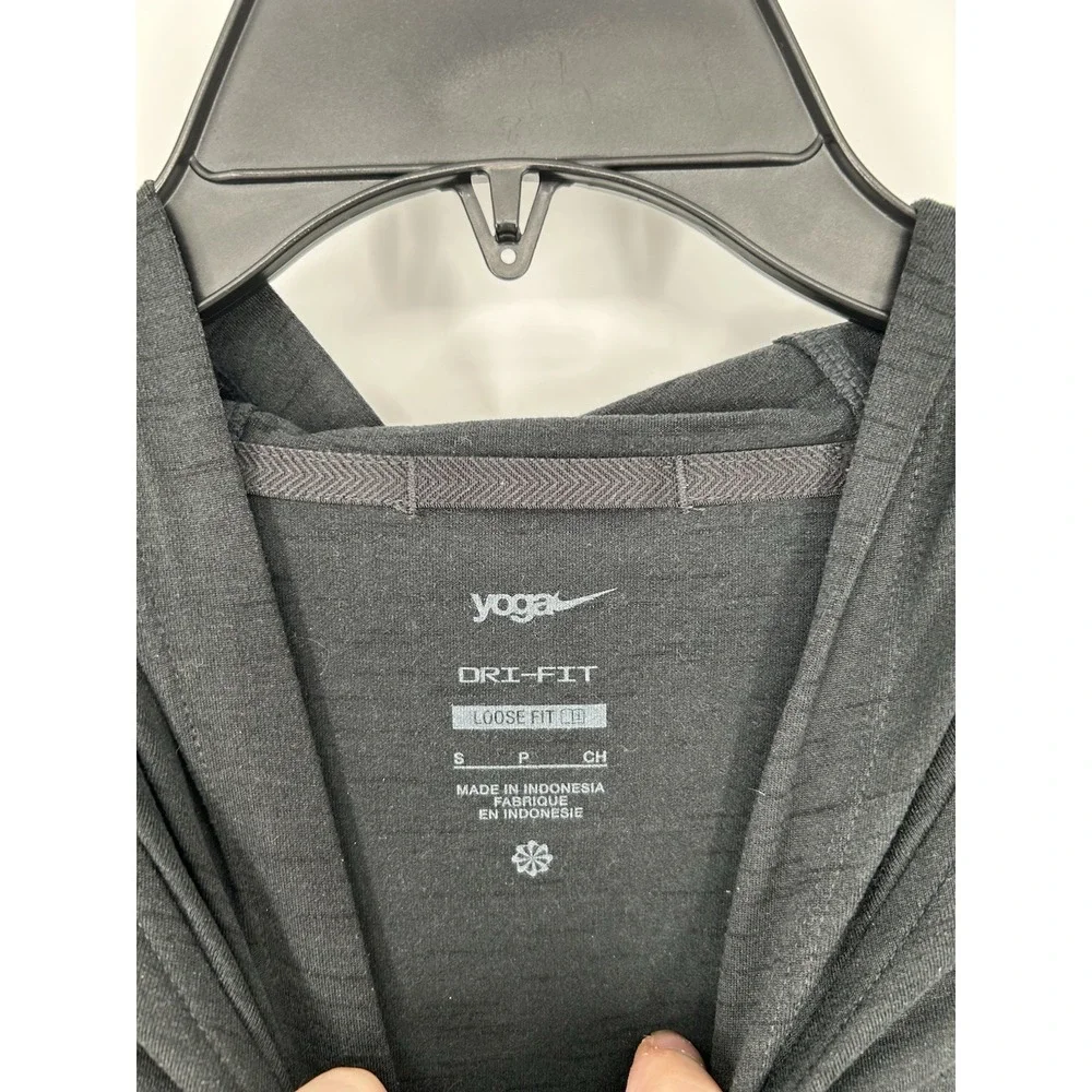 Nike Yoga Lightweight Hoodie Pullover Loose Fit Dark Grey DQ4886-045 Small‎